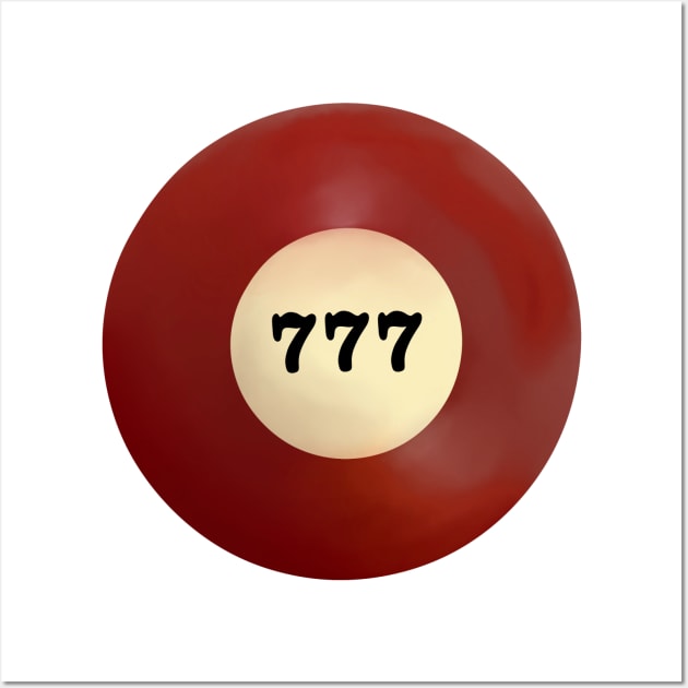 777 Angel Number Pool Ball Wall Art by notastranger